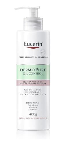 Gel de Limpeza Facial AntiAcne DermoPure Concentrado 400ml, Peles Oleosas e Acneicas